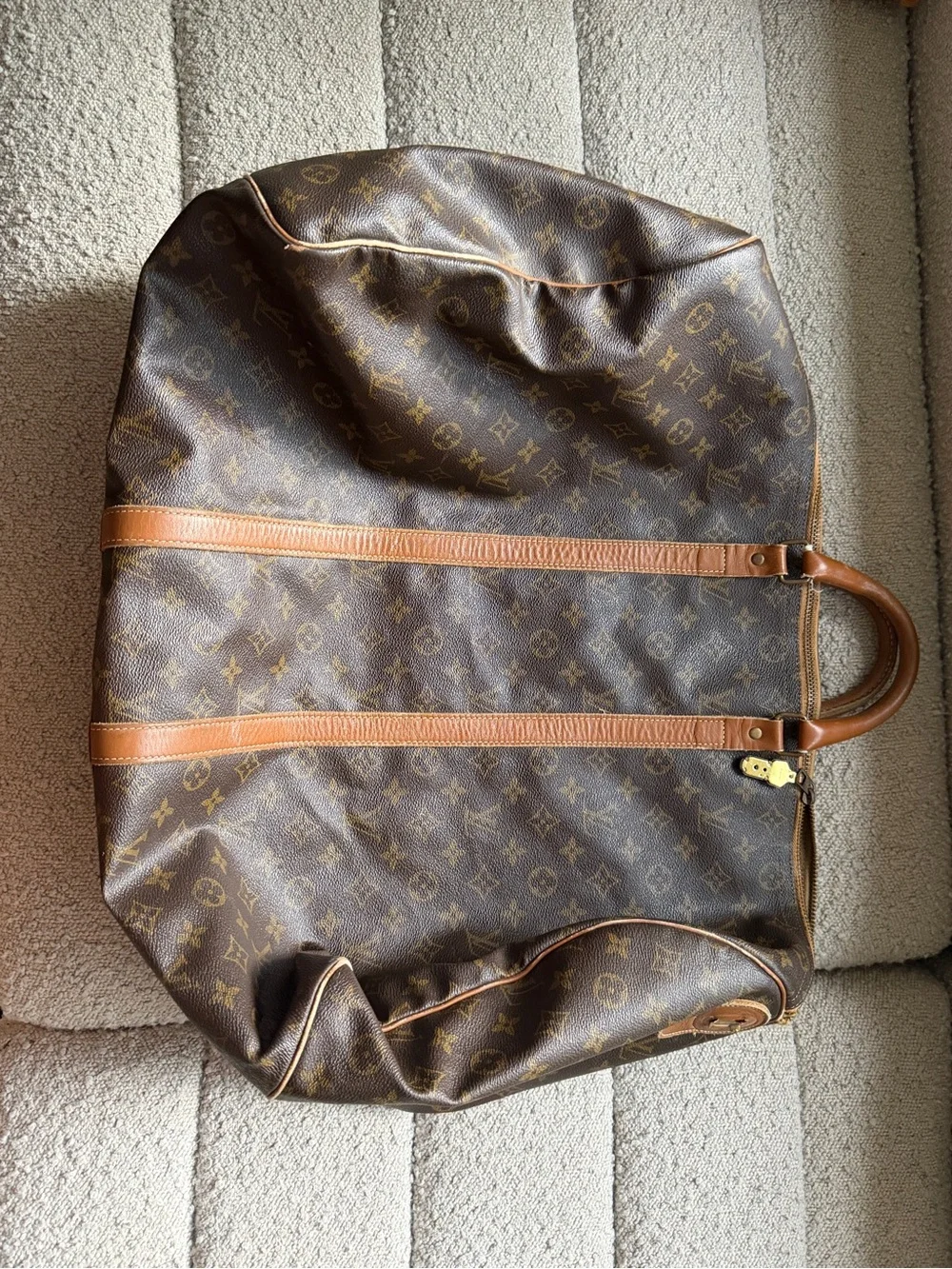 Louis Vuitton Monogram Canvas Duffel in Brown and Tan